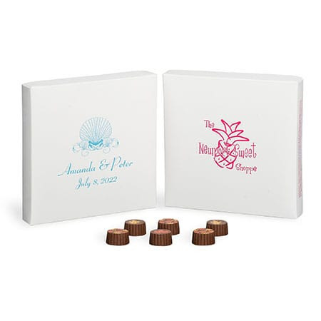 CLEARANCE-MADE IN USA - 50 Covers - 16 oz. Candy Box Covers - White - 7-3/4" x 7-3/4" x 1-1/8"