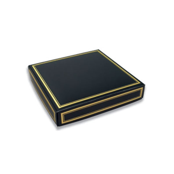 Chocolate Box Covers-8 oz.- Black with Gold Trim