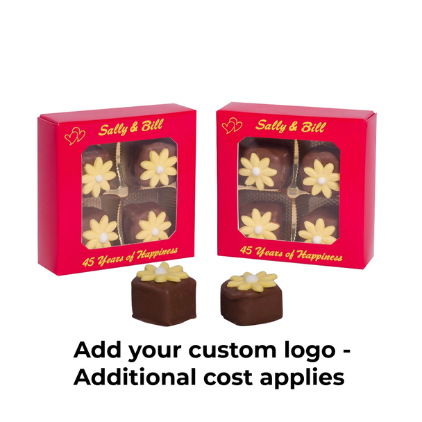 MADE IN USA - 50 Covers - 3 oz. Candy Box Covers - Red with Window 3-11/16" x 3-11/16" x 1-1/8"