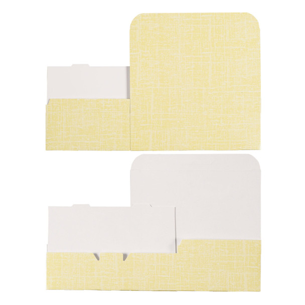 MADE IN USA - 50 Boxes - 2 lb. Candy & Fudge Boxes - Yellow Linen