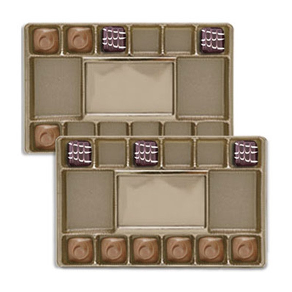 1 lb. Plastic Tray 15 cavities, mints, creams