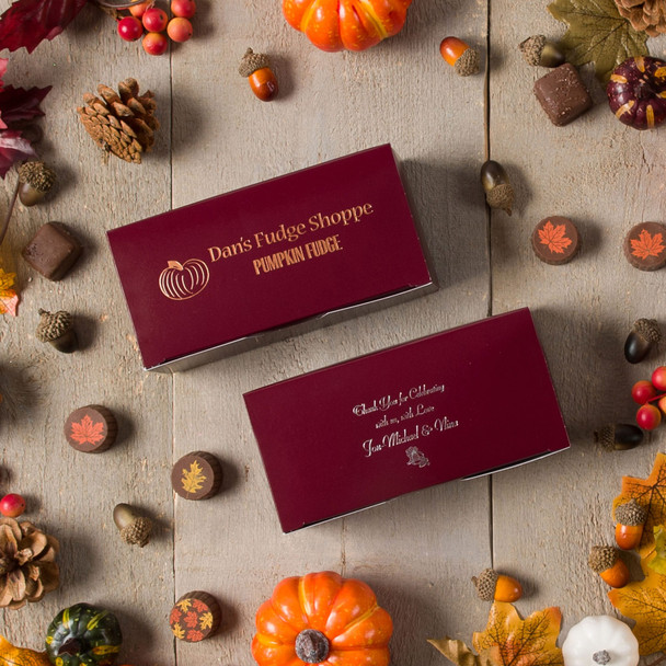 MADE IN USA - 50 Boxes 1/2 lb. Candy & Fudge Boxes - Burgundy 5-1/2" x 2-3/4" x 1-3/4"