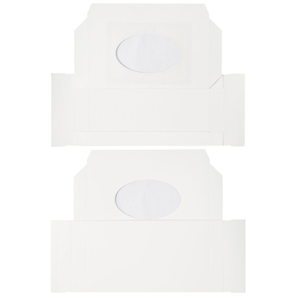 MADE IN USA - 50 Boxes - 1 lb. Candy & Fudge Boxes - White with Window