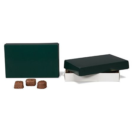 MADE IN USA - 50 Covers - 1/2 lb. Candy Box Covers - Forest Green - 7-1/8" x 4-1/2" x 1-1/8"