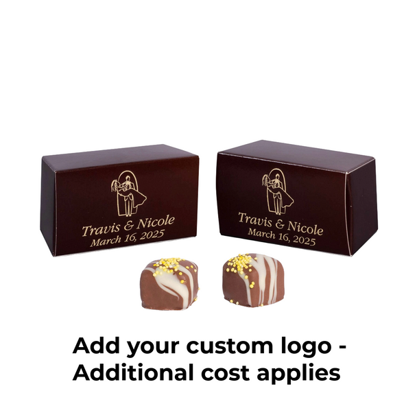 MADE IN USA - 50 Boxes - 2 oz. Brown Ballotin Boxes