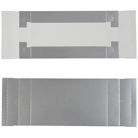 MADE IN USA - 50 Covers - 1/2 lb. Candy Box Covers - Silver - 7-1/8" x 4-1/2" x 1-1/8"