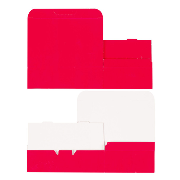 MADE IN USA - 50 Boxes - 1-1/2 lb. Candy & Fudge Boxes - Red 7" x 4-1/2" x 2"