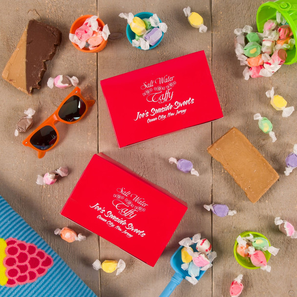 MADE IN USA - 50 Boxes - 1-1/2 lb. Candy & Fudge Boxes - Red 7" x 4-1/2" x 2"