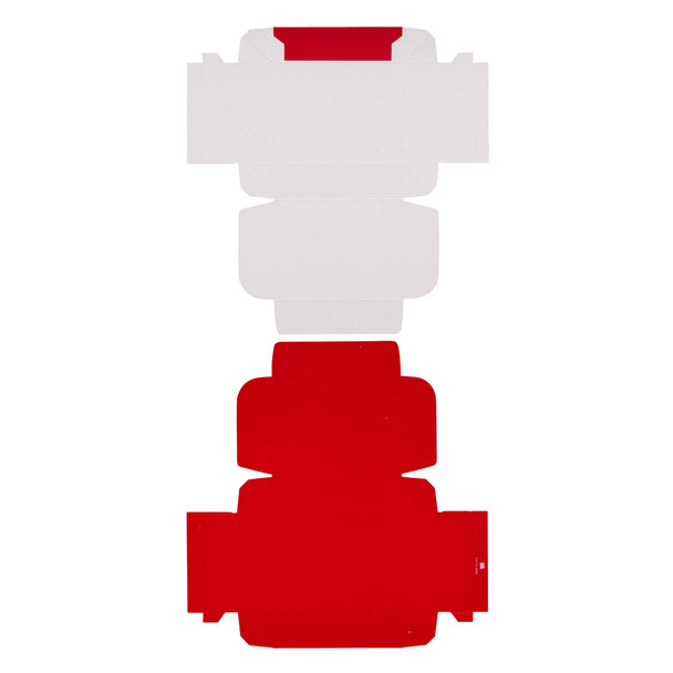 250 Boxes - Hot-Stamped - 1/4 lb. Red Candy Boxes 4-9/16" x 3-9/16" x 1-1/4"