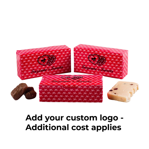 MADE IN USA - 50 Boxes - 1 lb. Candy & Fudge Boxes - Little Hearts