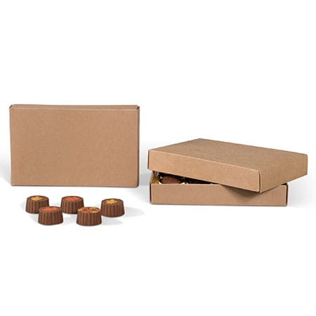 MADE IN USA - 50 Covers - 1/2 lb. Candy Box Covers - Kraft - 7-1/8" x 4-1/2" x 1-1/8"