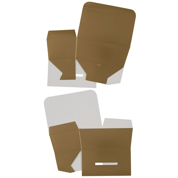 MADE IN USA - 50 Boxes - 1/2 lb. Gold Ballotin Boxes