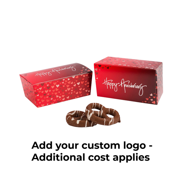 MADE IN USA - 50 Boxes - 1/2 lb. Foil Hearts Ballotin Boxes