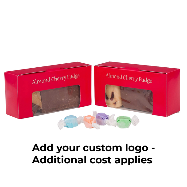 MADE IN USA - 50 Boxes - 1 lb. Candy & Fudge Boxes - Red with Window