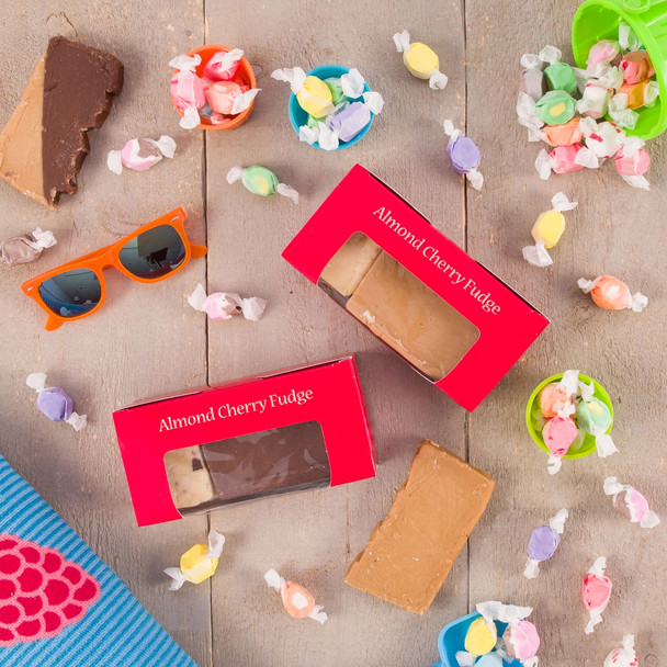 MADE IN USA - 50 Boxes - 1 lb. Candy & Fudge Boxes - Red with Window