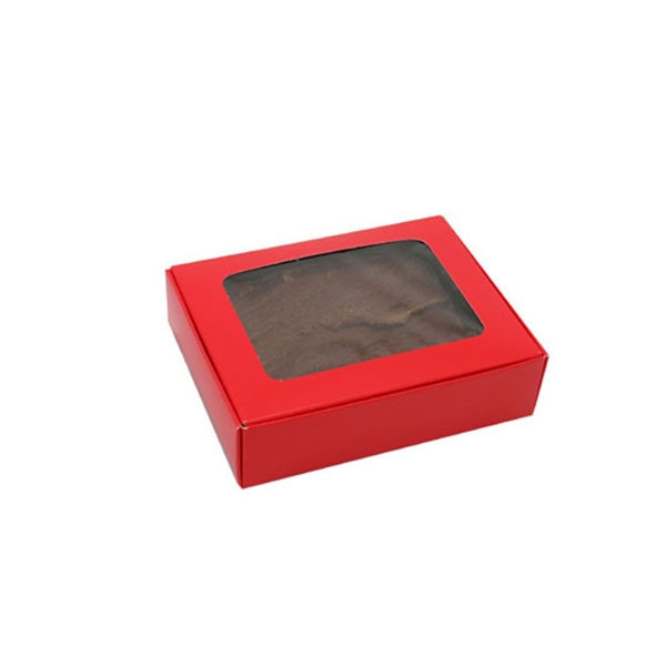 1/4 lb. Red Boxes with Window Candy Boxes