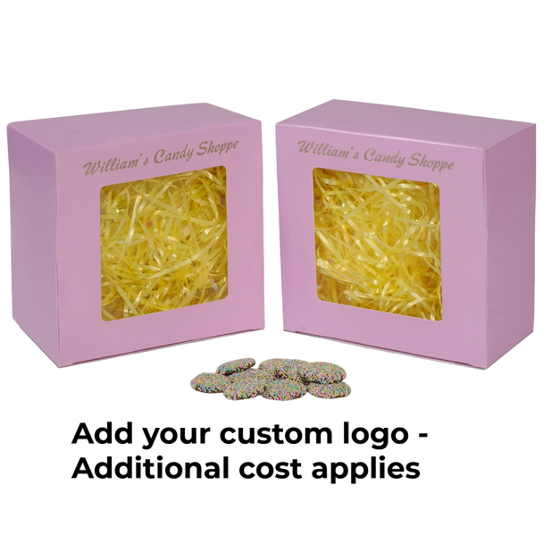 MADE IN USA - 100 Boxes - Lavender Bakery Boxes with Window - 6-1/2" x 6-1/4" x 3"