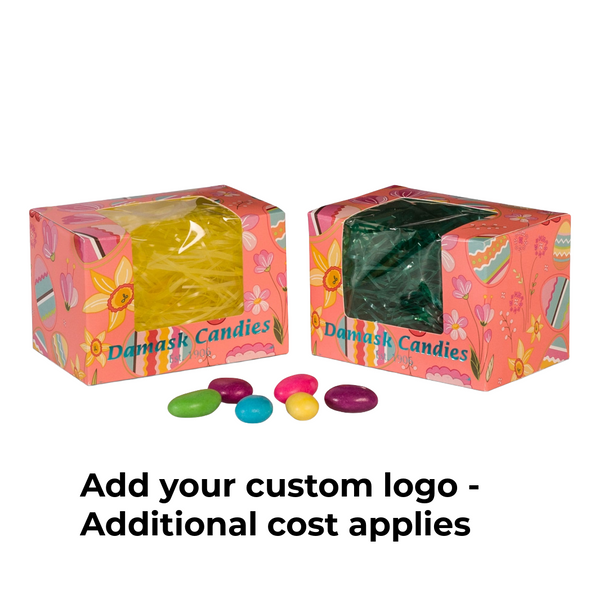 Made in USA - 250 Boxes 1/2 lb. Coral Easter - Egg Boxes 4-5/8" x 3-1/8" x 3-1/8"