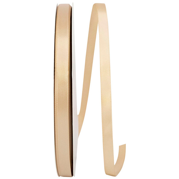 Single Face Satin Ribbon - Tan