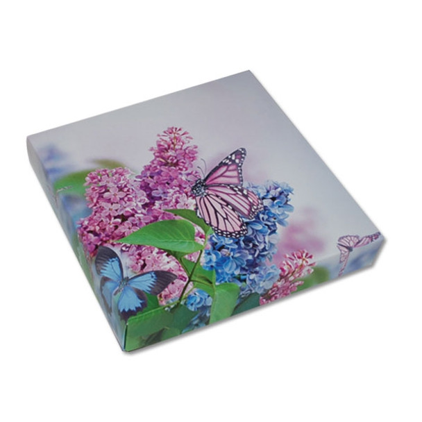 16 oz. Square Butterfly & Flowers Candy Box Covers