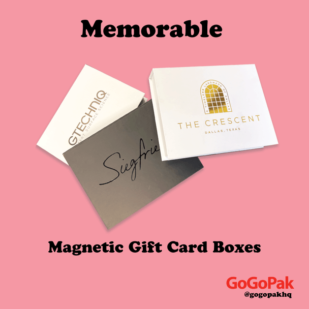 100 Boxes - Black Magnetic Gift Card Boxes - Comes with Insert - Fits a Standard Gift Card