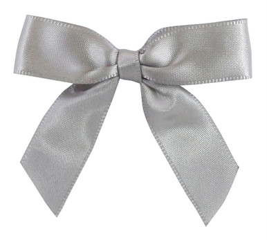 5/8 Ribbon - Pre-Tied Satin Twist Tie Bows - Black - 100 Bows