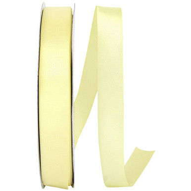 Singe Ribbon Single Face Satin Ribbon - Maize 7/8