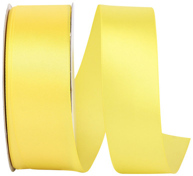 Single Face Satin Ribbon - Lemon Yellow 1-1/2