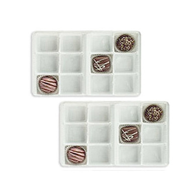 1/2 lb. Plastic Fudge Tray - 1 Cavity / Heat Stable 50 Pcs. (bulk pricing  options) 6-15/16 x 4-3/8 x 7/8