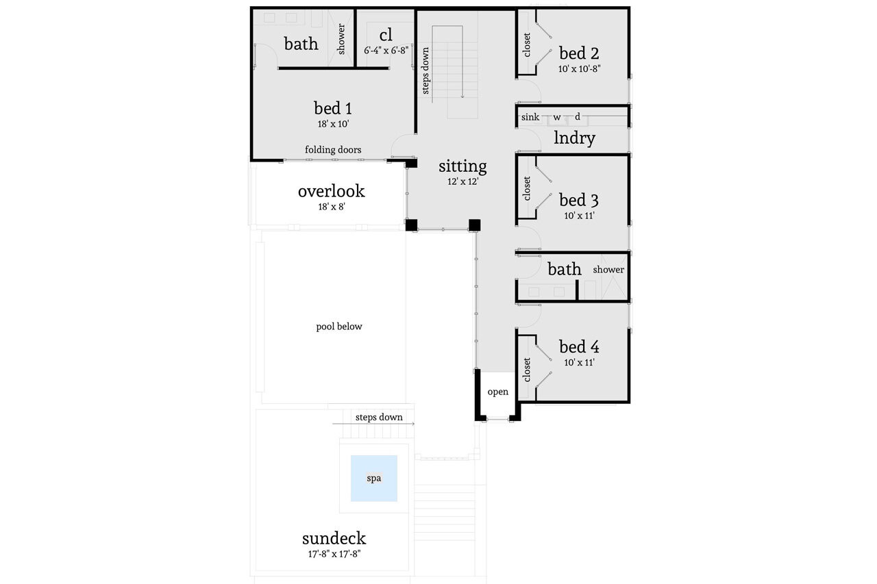 Secondary Image - Contemporary House Plan - Coral Reef 10597 - 2nd Floor Plan