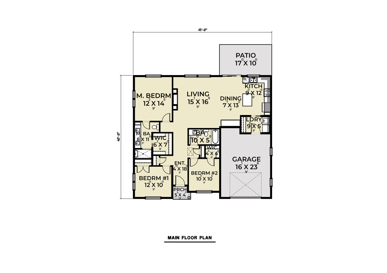 Craftsman House Plan - 10614 - 1st Floor Plan