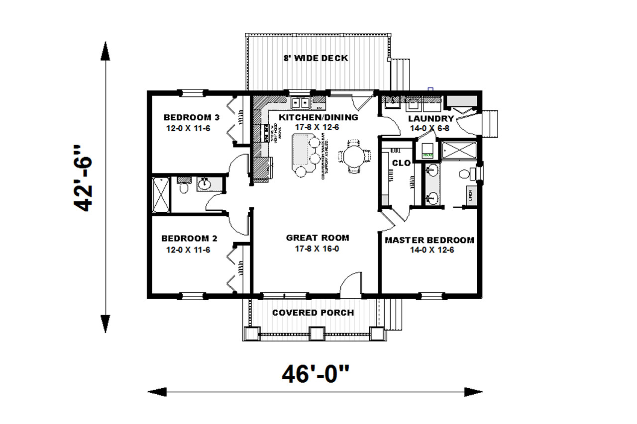 Cottage House Plan - 10666 - 1st Floor Plan