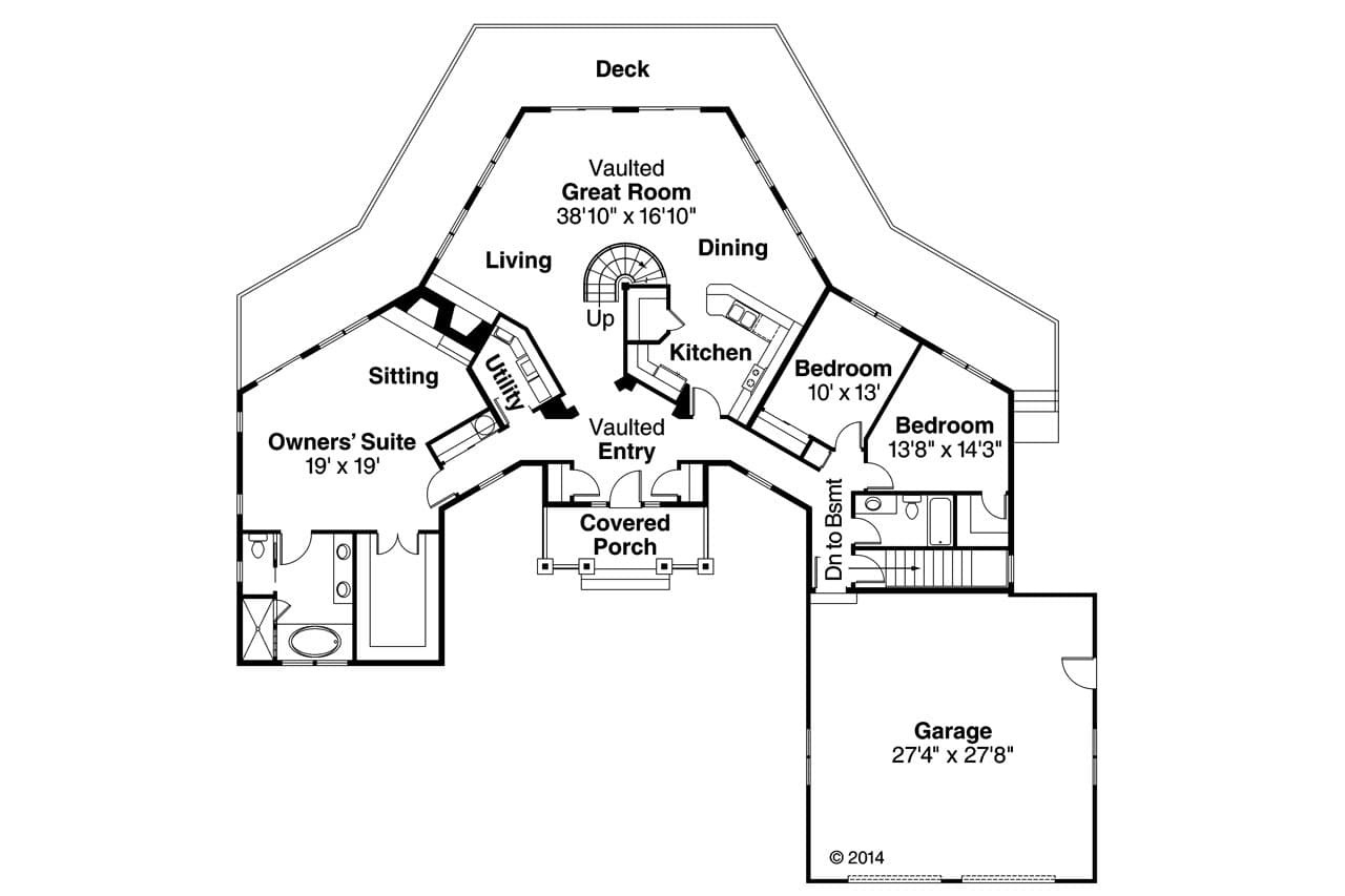 Craftsman House Plan - McCarren 10731 - 1st Floor Plan