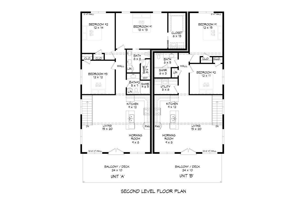 Secondary Image - Modern House Plan - Lake Tapps 11104 - 2nd Floor Plan