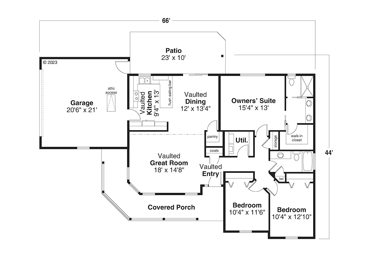 Country House Plan - Peterson 11147 - 1st Floor Plan