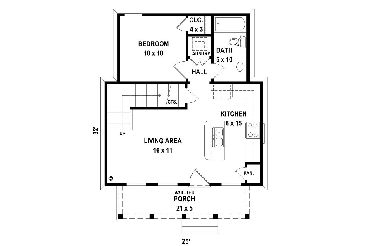 Traditional House Plan - 11731 - 1st Floor Plan