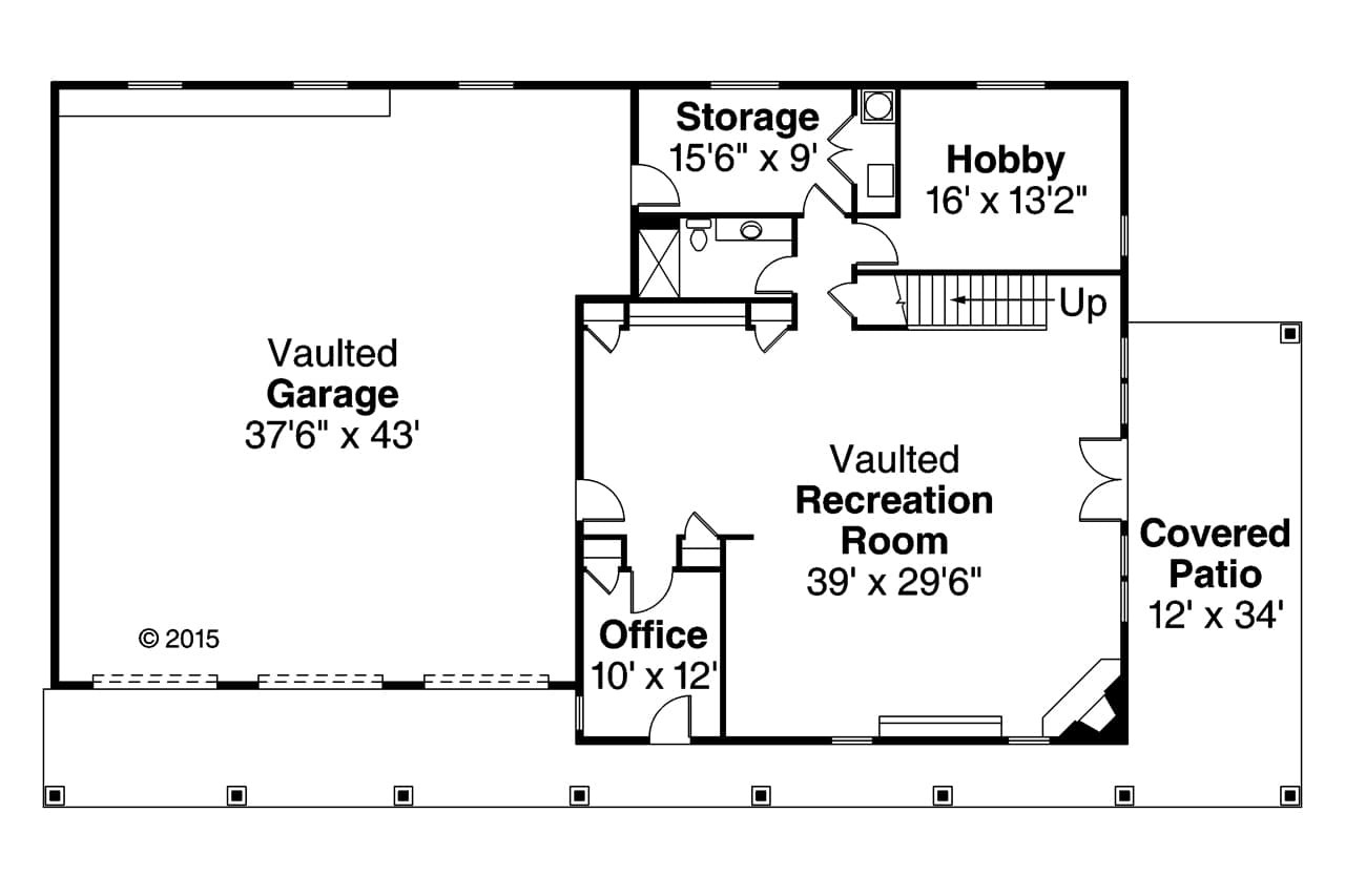 Country House Plan - 12424 - 1st Floor Plan