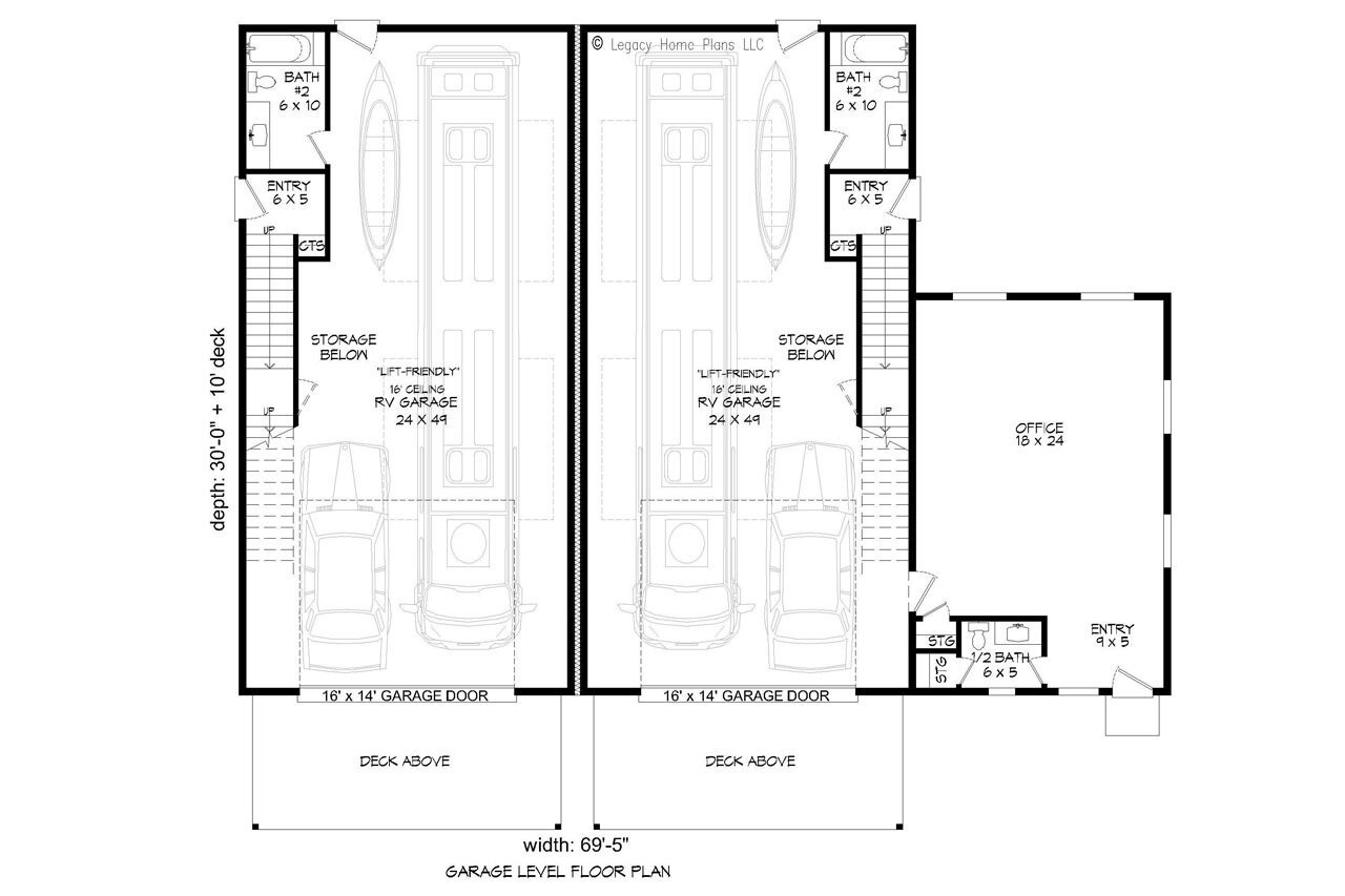 Modern House Plan - Hubbard 12455 - 1st Floor Plan