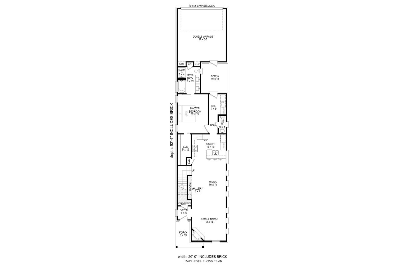Farmhouse House Plan - Jordan's Crossing II 13057 - 1st Floor Plan