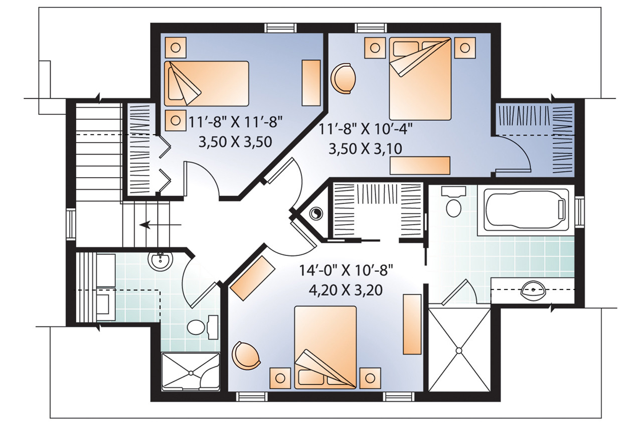 Cape Cod House Plan - The Saddlery 2 13333 - 2nd Floor Plan