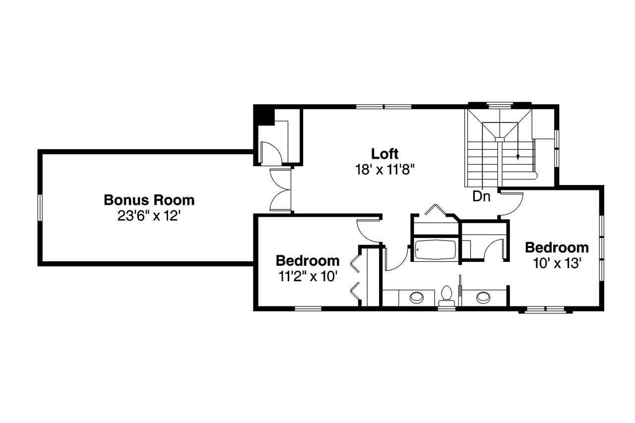 Secondary Image - Contemporary House Plan - Larkspur II 13379 - 2nd Floor Plan
