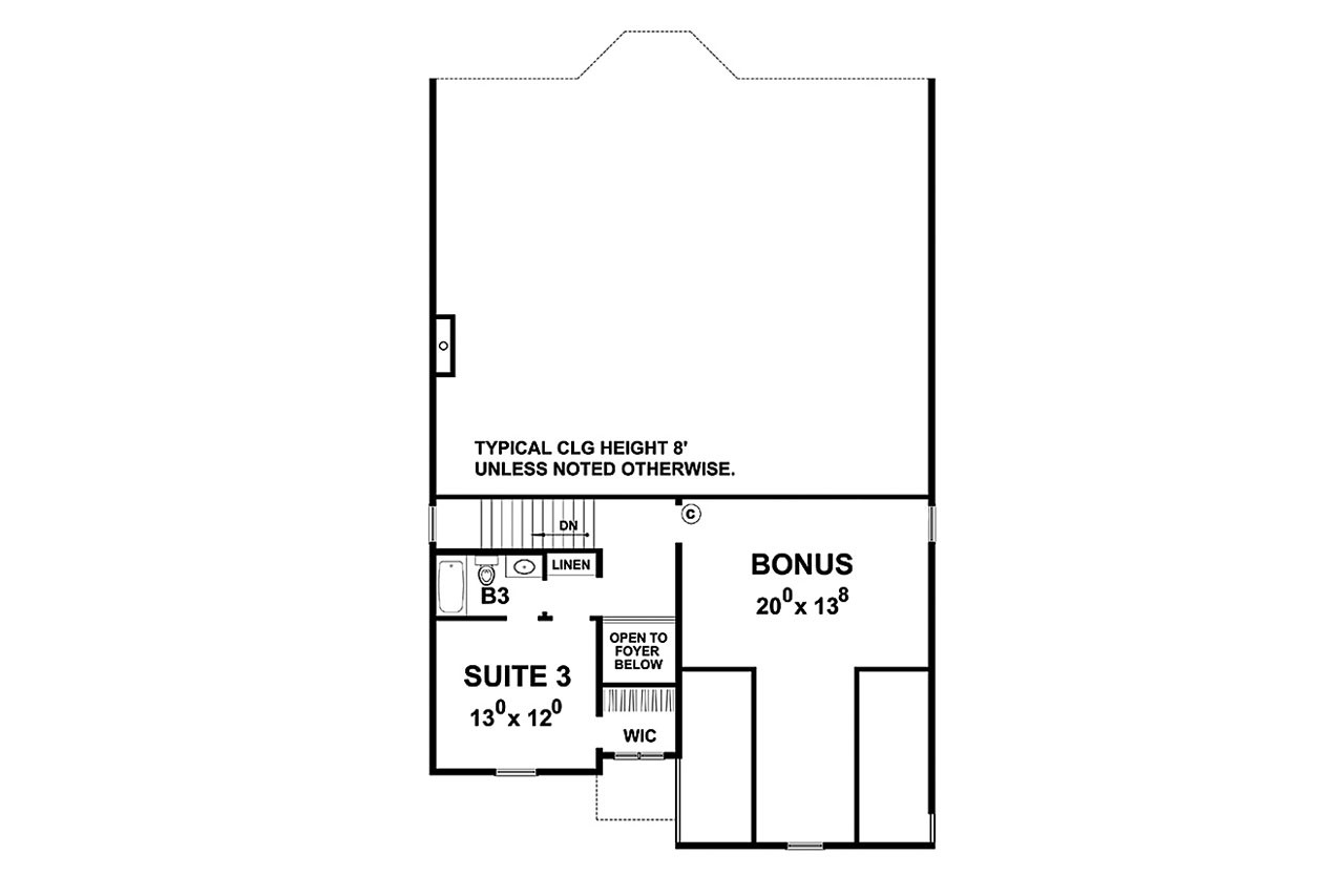 Secondary Image - Traditional House Plan - Willow Run B 13826 - 2nd Floor Plan