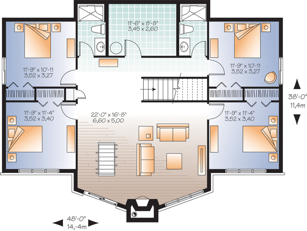 Craftsman House Plan - The Lakeshore 13858 - Basement Floor Plan