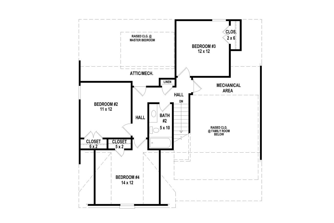 Secondary Image - Country House Plan - 14545 - 2nd Floor Plan