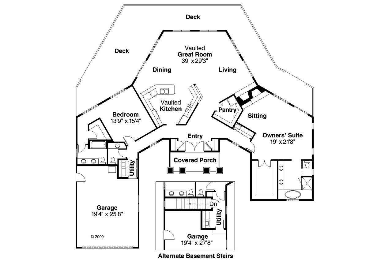 Contemporary House Plan - McKinley 14762 - 1st Floor Plan