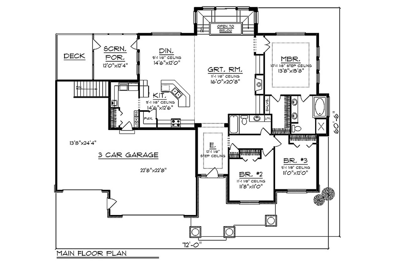 Craftsman House Plan - 14957 - 1st Floor Plan