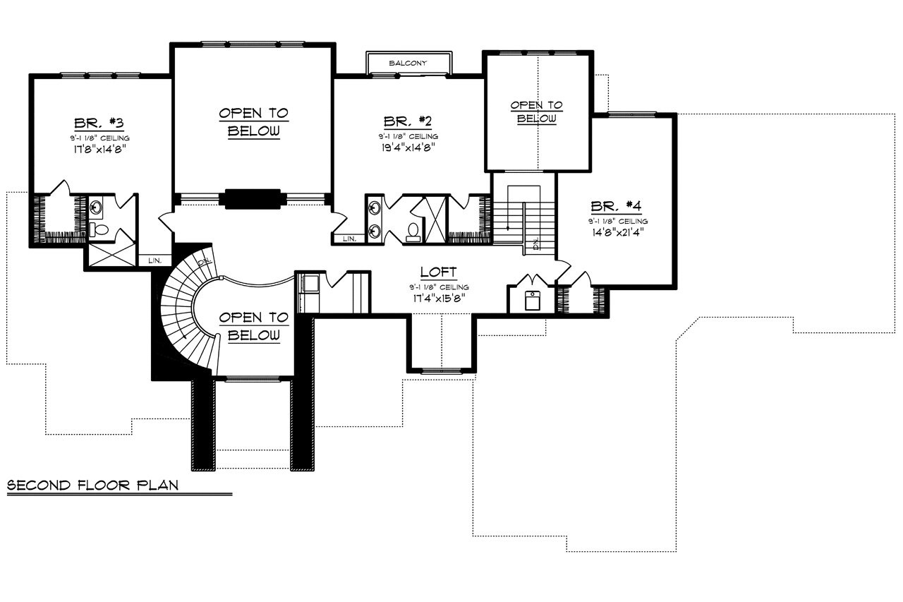 Secondary Image - European House Plan - 15106 - 2nd Floor Plan