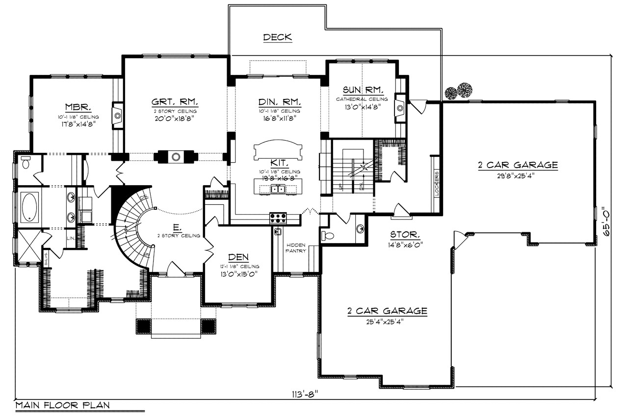 European House Plan - 15106 - 1st Floor Plan