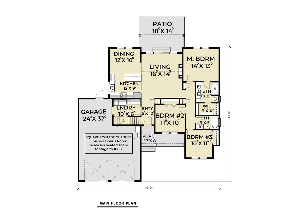 Country House Plan - 15599 - 1st Floor Plan