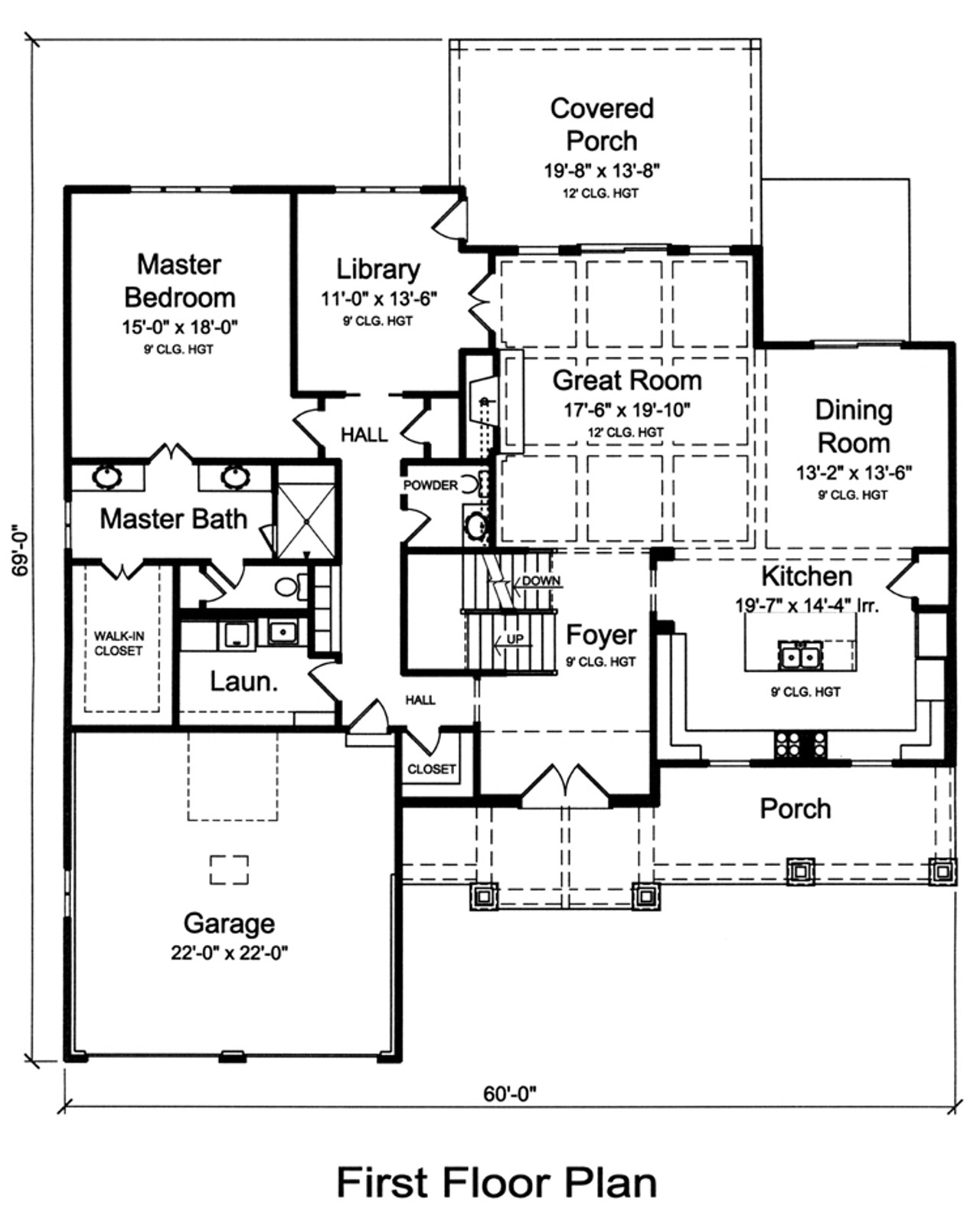 Craftsman House Plan - Hollandale 15689 - 1st Floor Plan